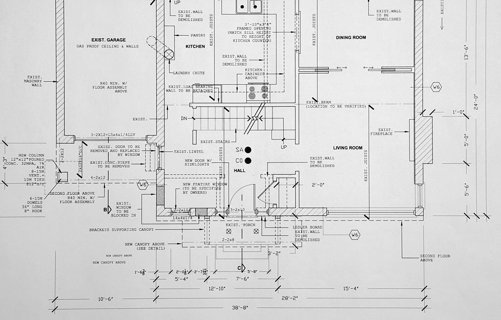 house renovation blueprint